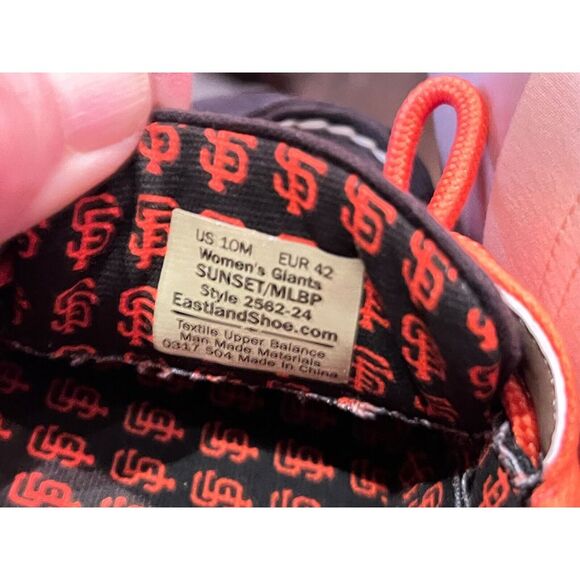 Eastland Boat Shoes Womens 10 M Orange Brown San Francisco Giants Top Sider MLB - Picture 7 of 7